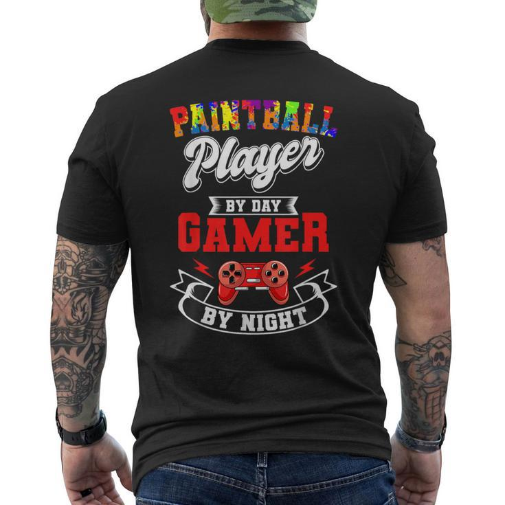 Paintball Paintballer Video Gamer Shooting Team Sport Master Men's T-shirt Back Print
