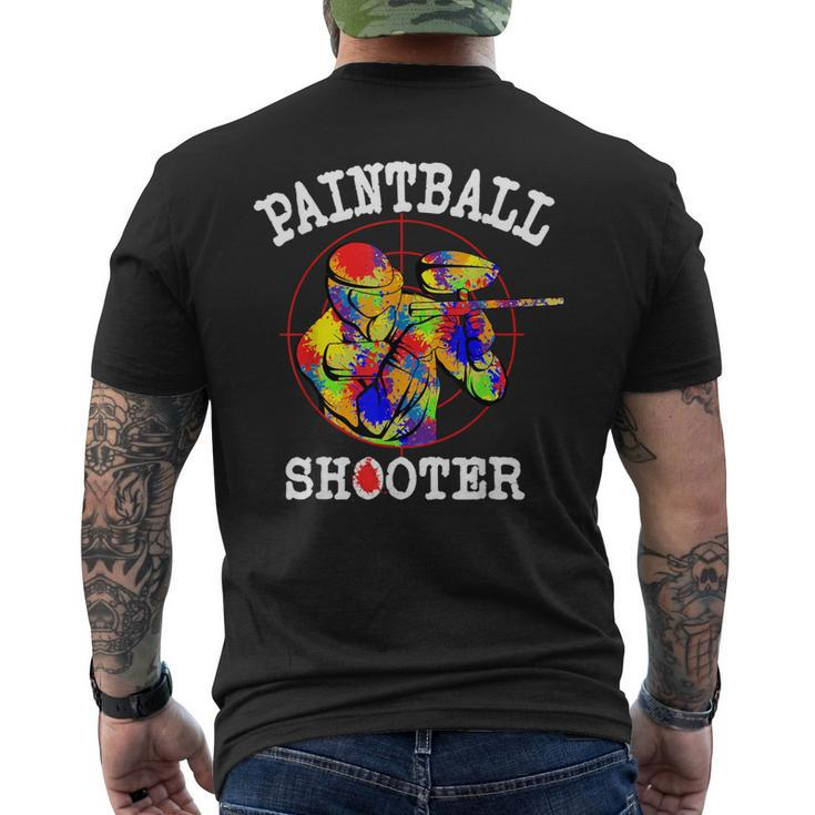 Paintball Paintballers Tactical Sports Master Shoot-Out Game Men's T-shirt Back Print