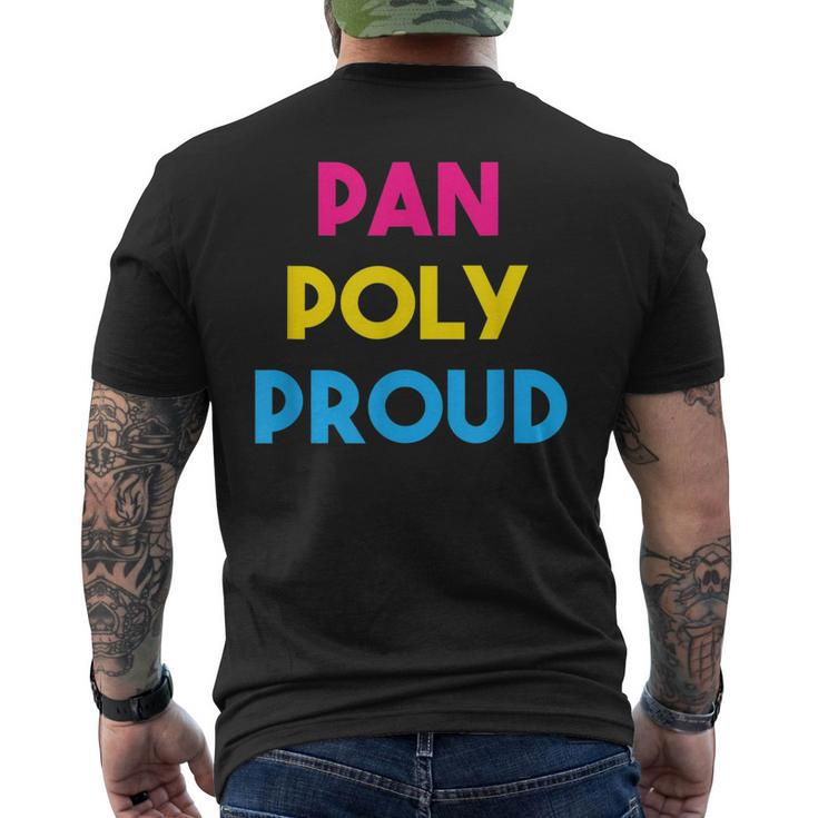 Pan Poly Proud Pansexual Pride  Mens Back Print T-shirt