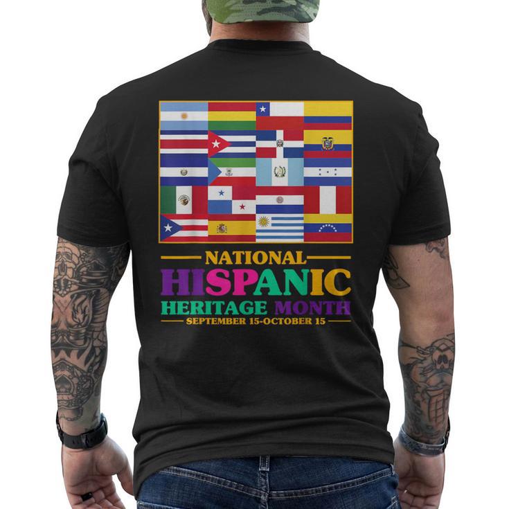 Hispanic Heritage Month Mes De La Herencia Hispana Men's T-shirt Back Print