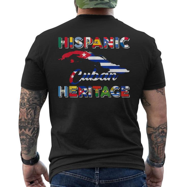 Hispanic Heritage Month National Cuban Cuba Flag Pride Men's T-shirt Back Print