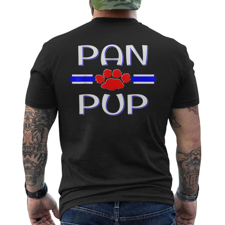 Pansexual Pup Fetish Human Puppy Play Kink Pan Pride Gift  Mens Back Print T-shirt