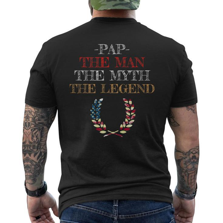 Pap The Man Myth Legend Father Dad Daddy Men's Back Print T-shirt