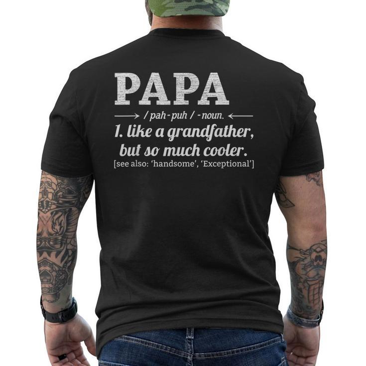 Papa Like A Grandfather But So Much Cooler Dad Grandpa Men's Back Print T-shirt