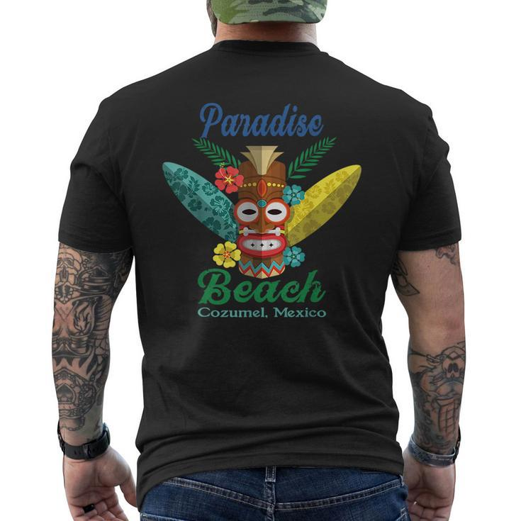 Paradise Beach Cozumel Mexico Vacation Cruise Gift  Cruise Funny Gifts Mens Back Print T-shirt