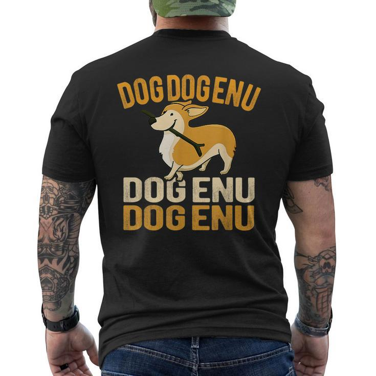 Passover Seder Dayenu Cute Corgi Dog Pun  Mens Back Print T-shirt