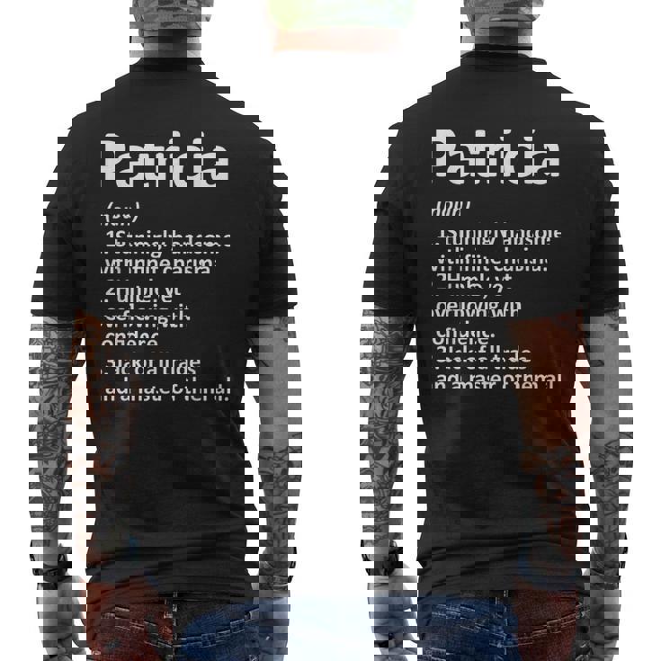 Patricia Definition Personalized Name Birthday Men's Back Print T-shirt