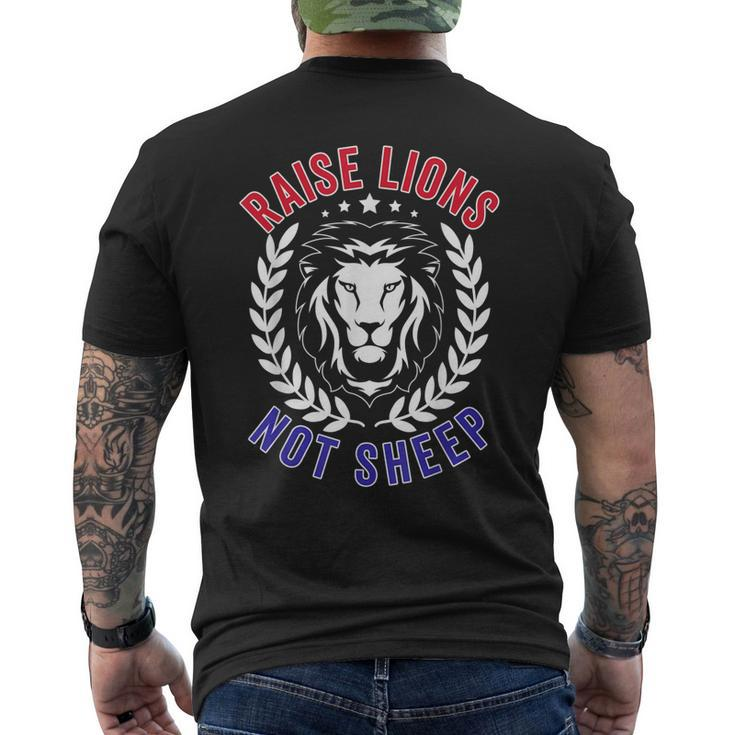 Patriot Party Raise Lions Not Sheep American Patriotic 2024 Men's Back Print T-shirt