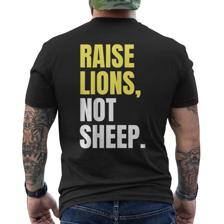 The Patriot Party Raise Lions Not Sheep Men's Back Print T-shirt