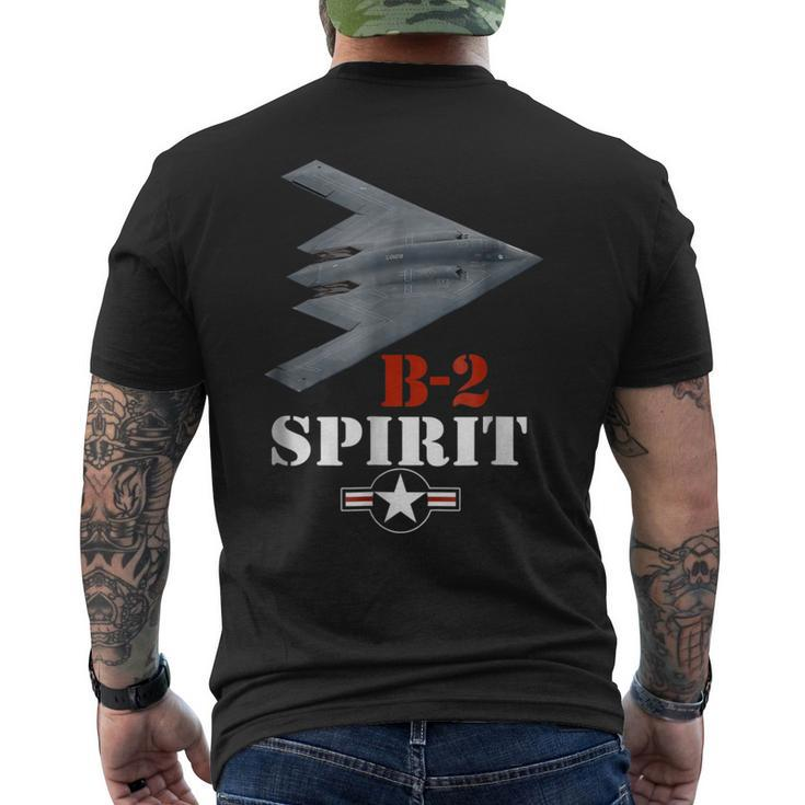 Patriotic B2 Stealth Bomber American Veteran Men's Back Print T-shirt