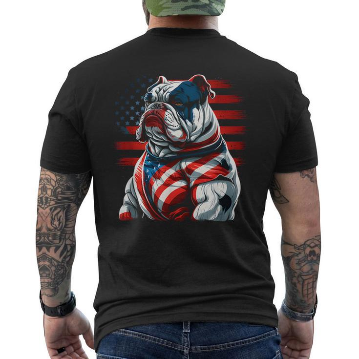 Patriotic Dog 4Th Of July Funny Bulldog Lover Patriotic Funny Gifts Mens Back Print T-shirt