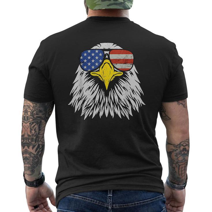 Patriotic Usa Eagle Of Freedom Celebrate July 4Th Men's Back Print T-shirt