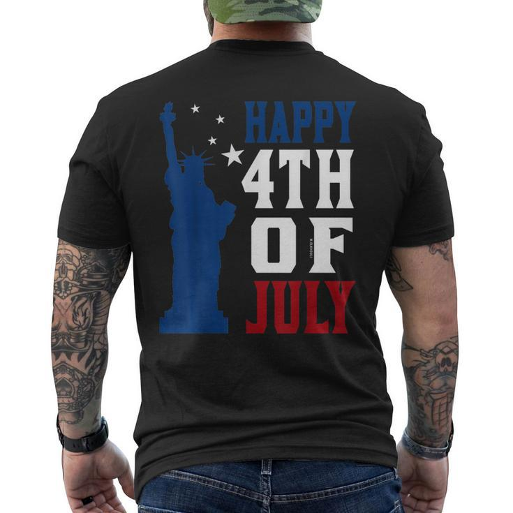 Patriotic Usa July 4Th Happy 4Th Of July Men's Back Print T-shirt