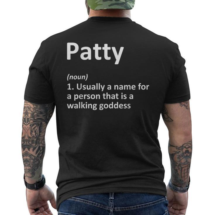 Patty Definition Personalized Name Birthday Idea Men's Back Print T-shirt