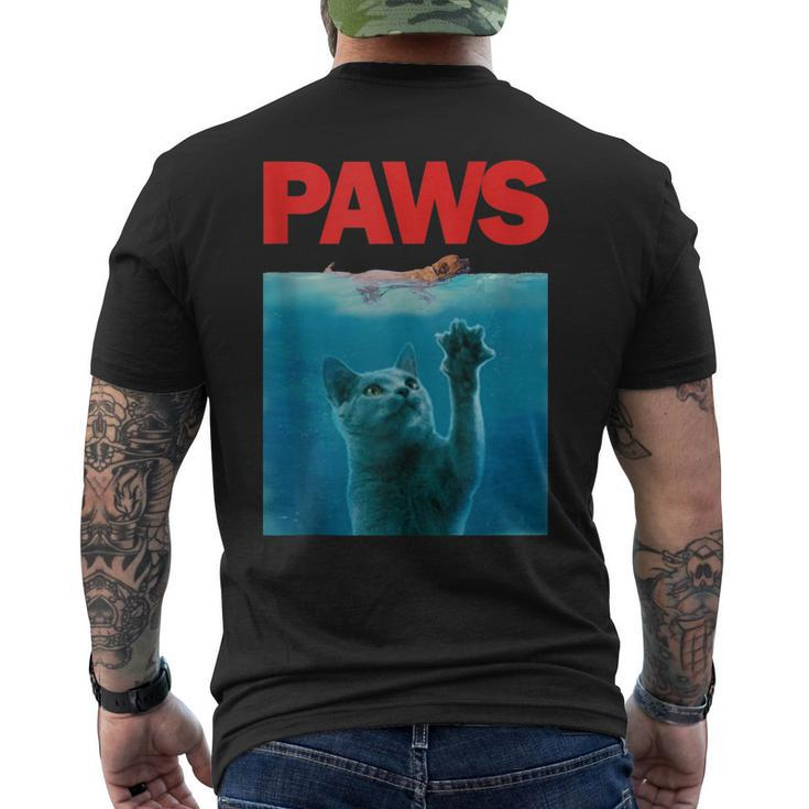 Paws Kitten Meow Parody Cat Lover Men's T-shirt Back Print