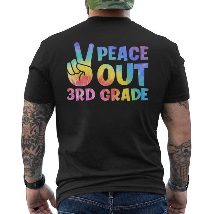 Peace Out 3Rd Grade 2023 Graduate Happy Last Day Of School Men's Back Print T-shirt