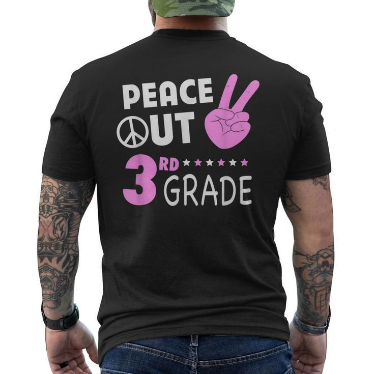 Peace Out 3Rd Grade Girls Third Grade Graduation Men's Back Print T-shirt