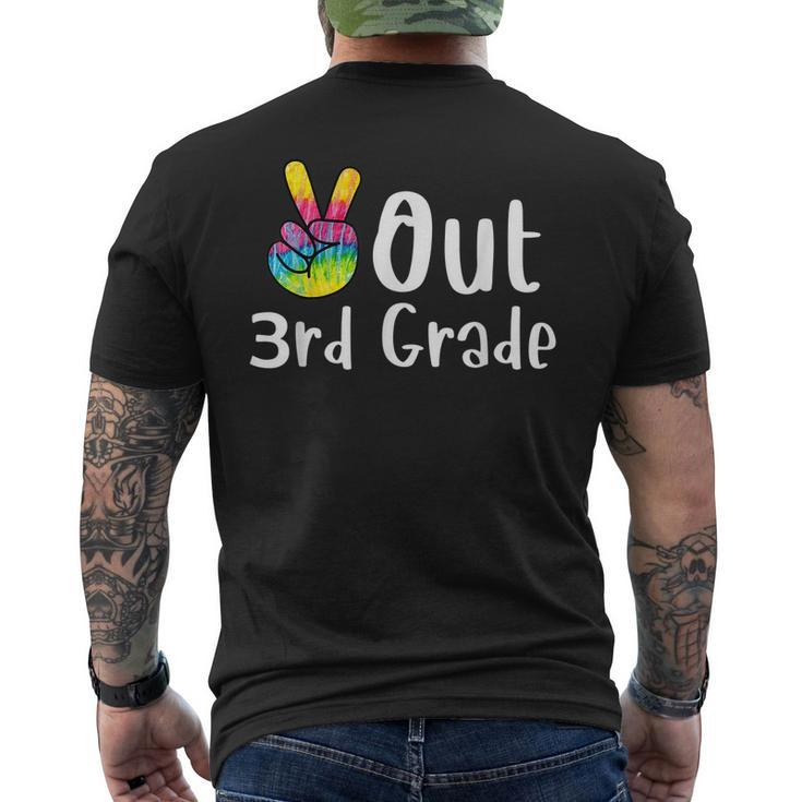 Peace Out 3Rd Grade Tie Dye Graduation Class Of 2023 Men's Back Print T-shirt