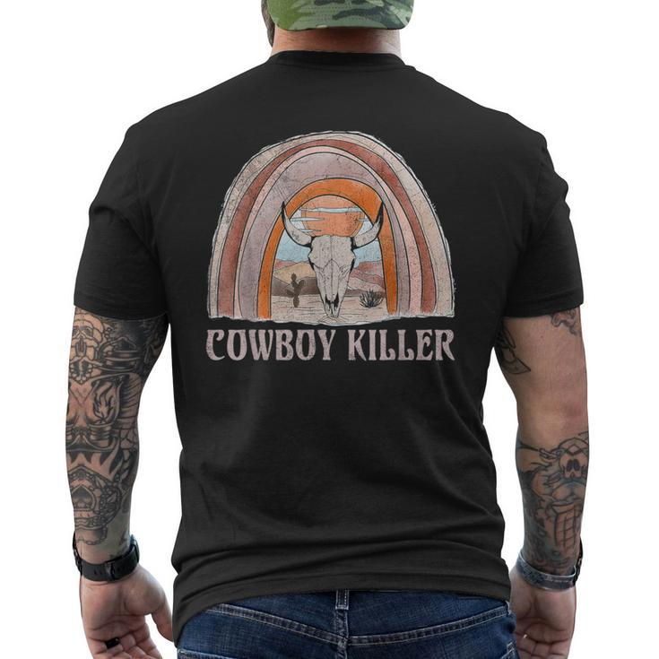 Peace Love Cowboys Killer Western Deserts Howdys Bull Skulls  Skulls Funny Gifts Mens Back Print T-shirt