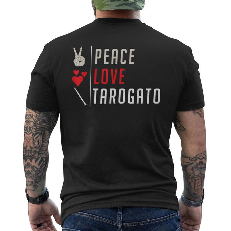 Peace Love Tarogato Musical Instrument Tarogato Players Men's T-shirt Back Print