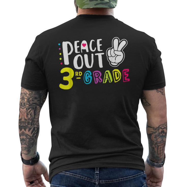 Peace Out Third Grade3Rd Grade Graduation Men's Back Print T-shirt
