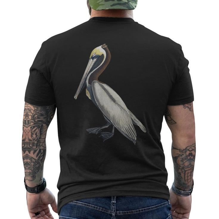 Pelican Cute Brown Pelican Men's T-shirt Back Print