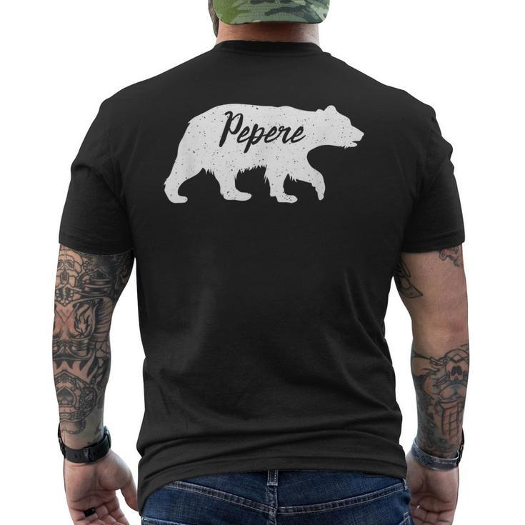 Pepere Grandpa Pepere Bear Men's Back Print T-shirt