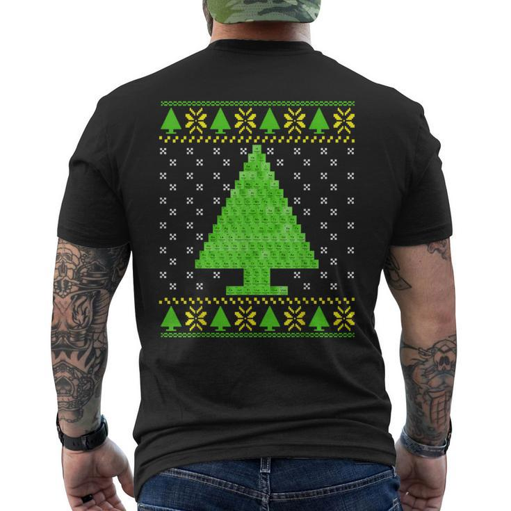 Periodic Table Ugly Christmas Sweater Men's T-shirt Back Print