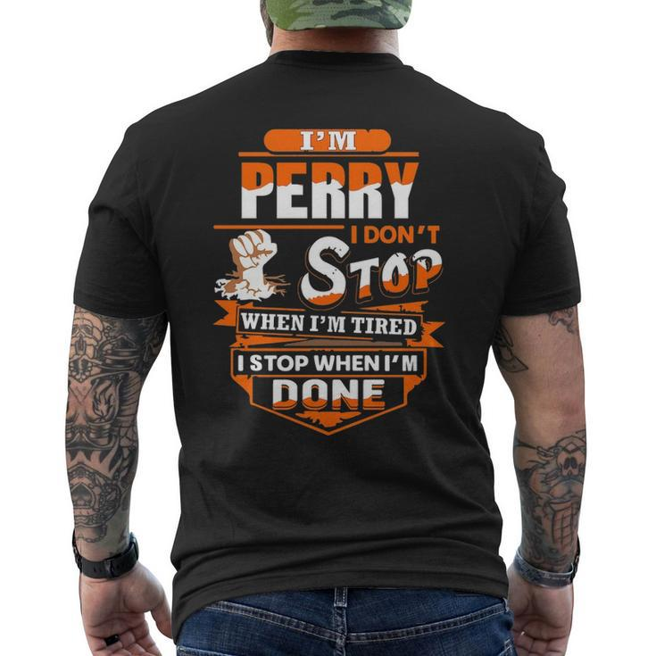 Perry Name Gift Im Perry Mens Back Print T-shirt