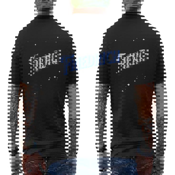 Personalised Friedrich Name Men's Back Print T-shirt