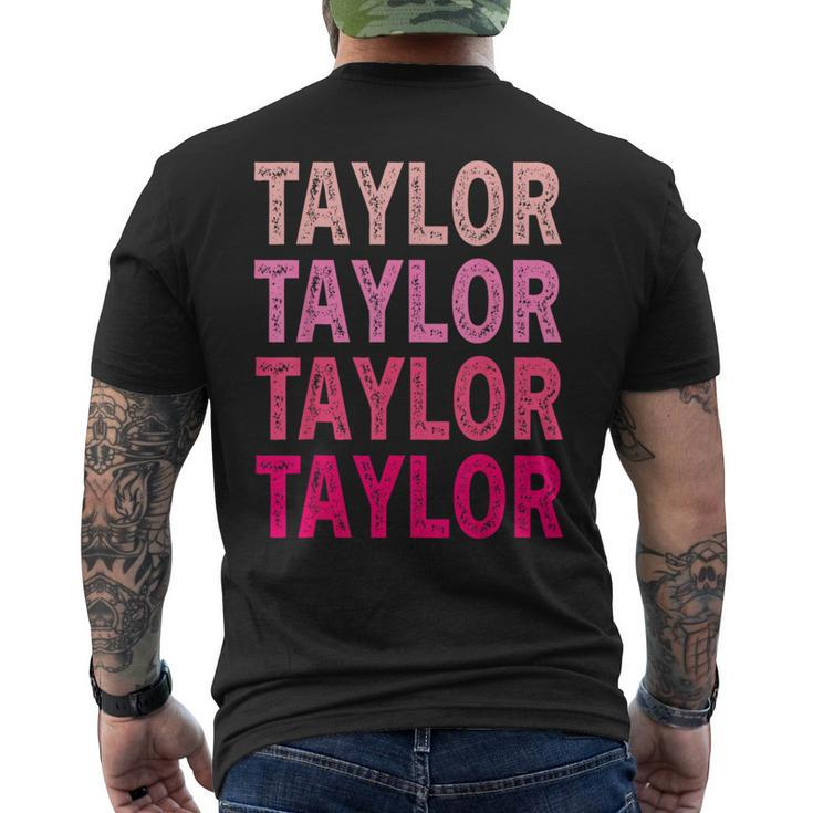 Personalized Name Taylor I Love Taylor Men's T-shirt Back Print