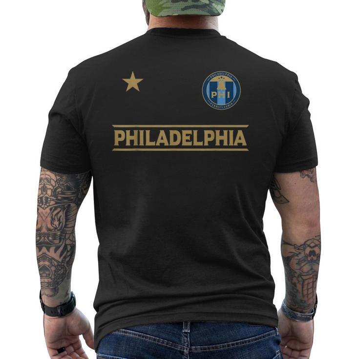 Philadelphia City Star Bell Badge er Men's T-shirt Back Print