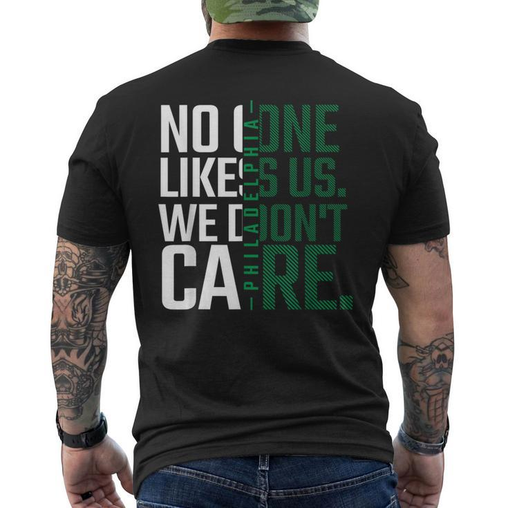Philadelphia They Don't Likes Us We Don't Care Philly Fan Men's T-shirt Back Print
