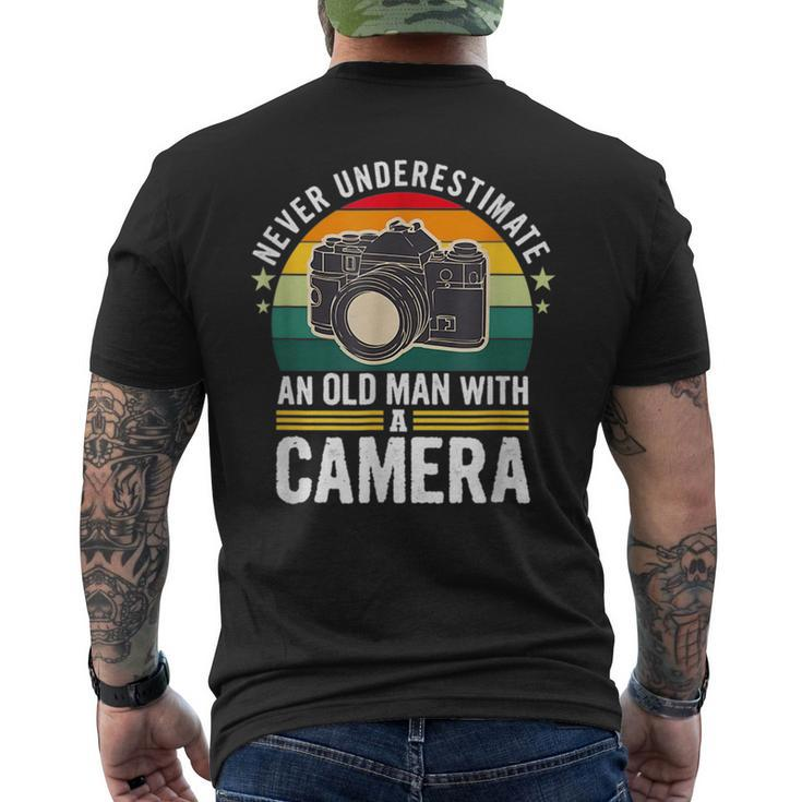 Photographer Never Underestimate An Old Man With A Camera Mens Back Print T-shirt