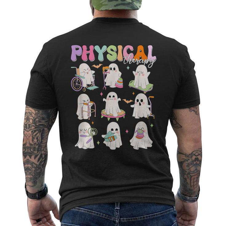 Physical Therapy Halloween Boo Ghost Spooky Season Men's T-shirt Back Print