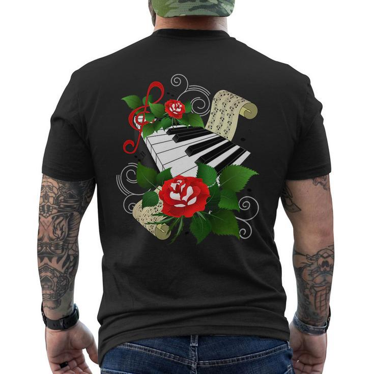 Piano Keyboard Piano Funny Gifts Mens Back Print T-shirt