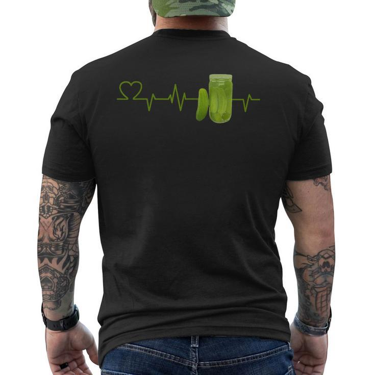 Pickle Lover Heartbeat For Pickles Lover Men's T-shirt Back Print