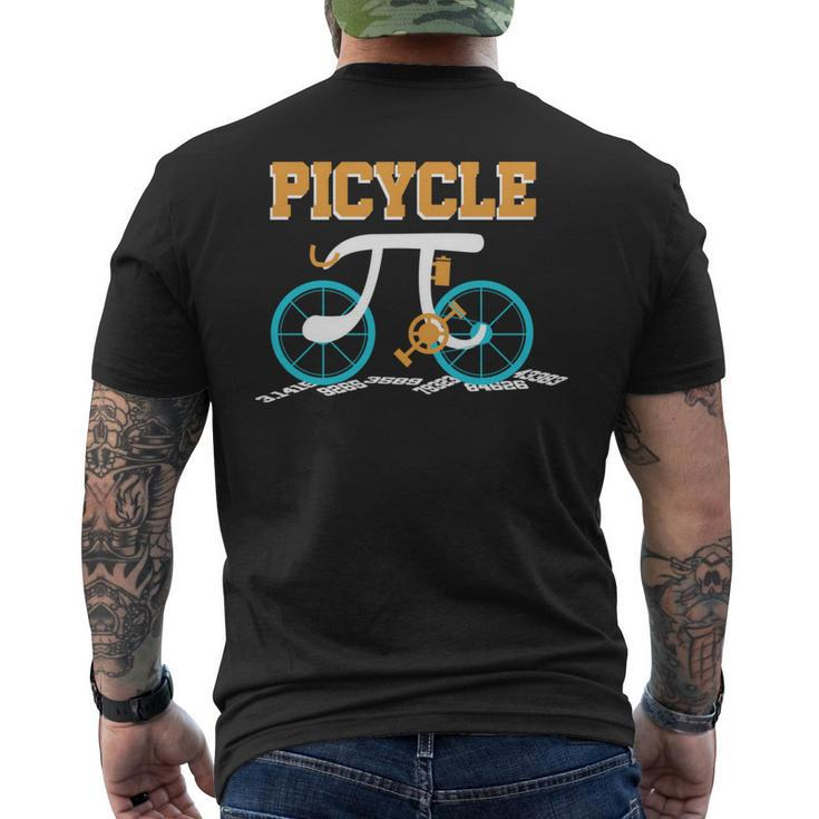 Picycle Bike Nerd Birthday Pi Day Men's T-shirt Back Print