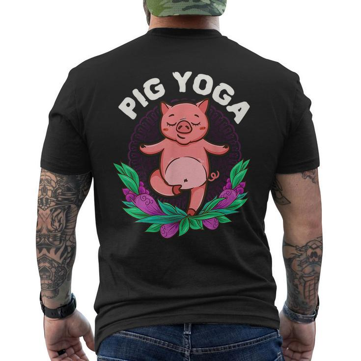 Pig Yoga Meditation Cute Zen Funny Gift For Yogis Meditation Funny Gifts Mens Back Print T-shirt