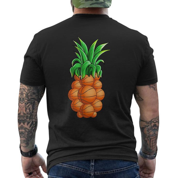 Pineapple Basketball  Hawaiian Aloha Beach Gift Hawaii  Mens Back Print T-shirt