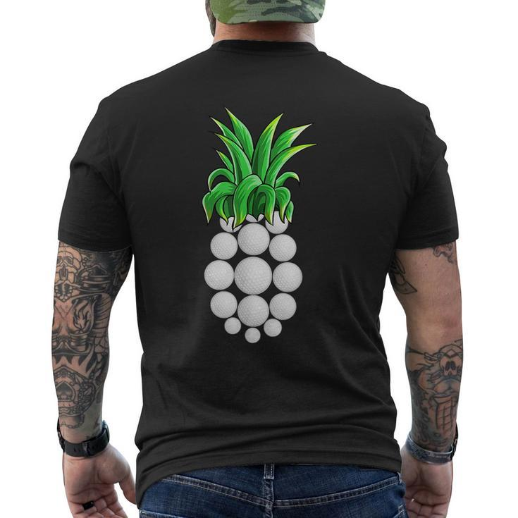 Pineapple Golf T  Hawaiian Aloha Beach Gift Hawaii  Mens Back Print T-shirt