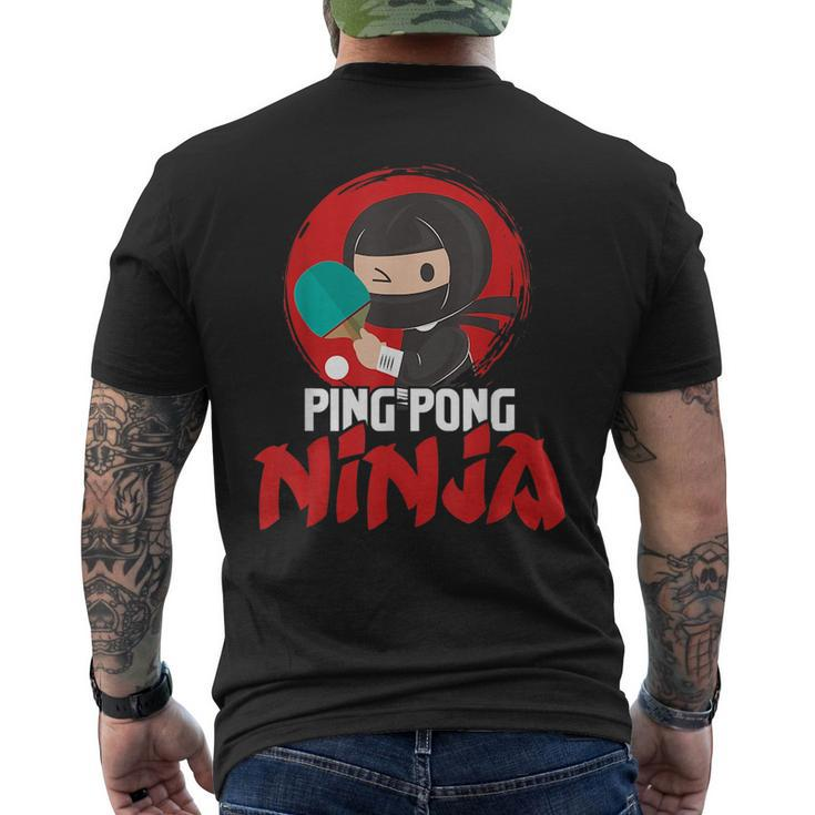 Ping Pong Ninja - Table Tennis Player Paddler Sports Lover  Mens Back Print T-shirt
