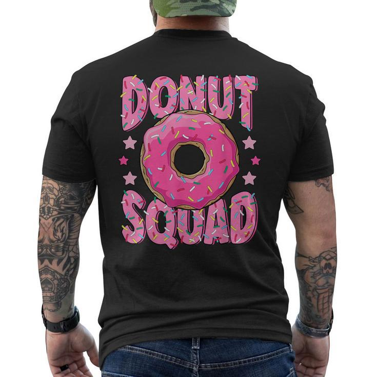 Pink Donut Squad Sprinkles Donut Lover Matching Donut Party Men's T-shirt Back Print