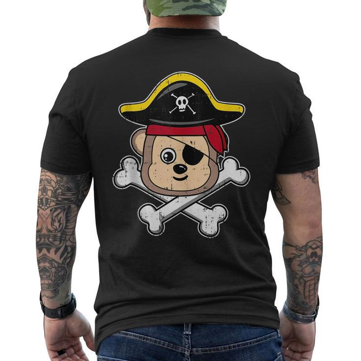 Pirate Monkey Crossbones Costume Easy Animal Halloween Gifts  Mens Back Print T-shirt