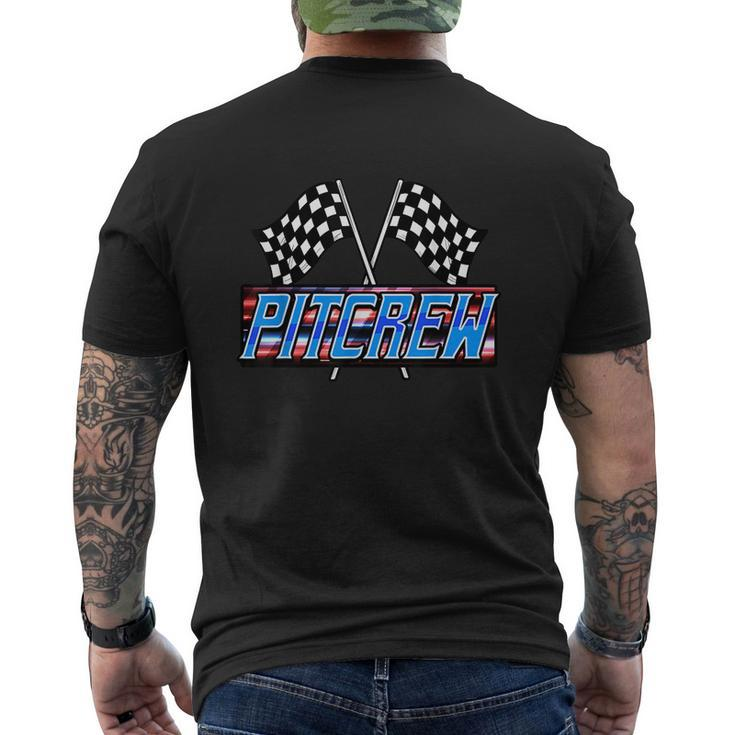 Pit Crew Race Car Party Themed Birthday Party Event Mens Back Print T-shirt