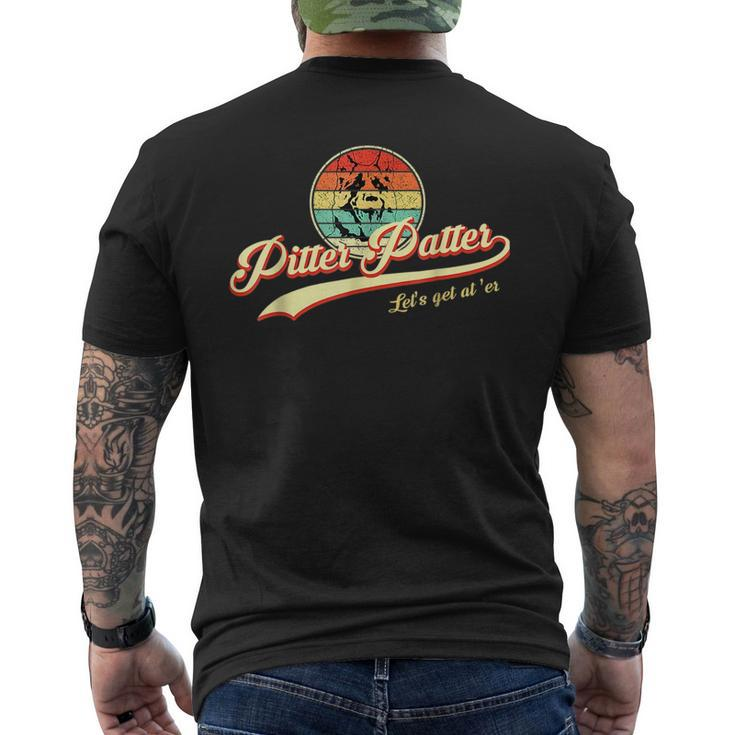 Pitter Funny Patter Lets Get At Er Retro Mens Back Print T-shirt