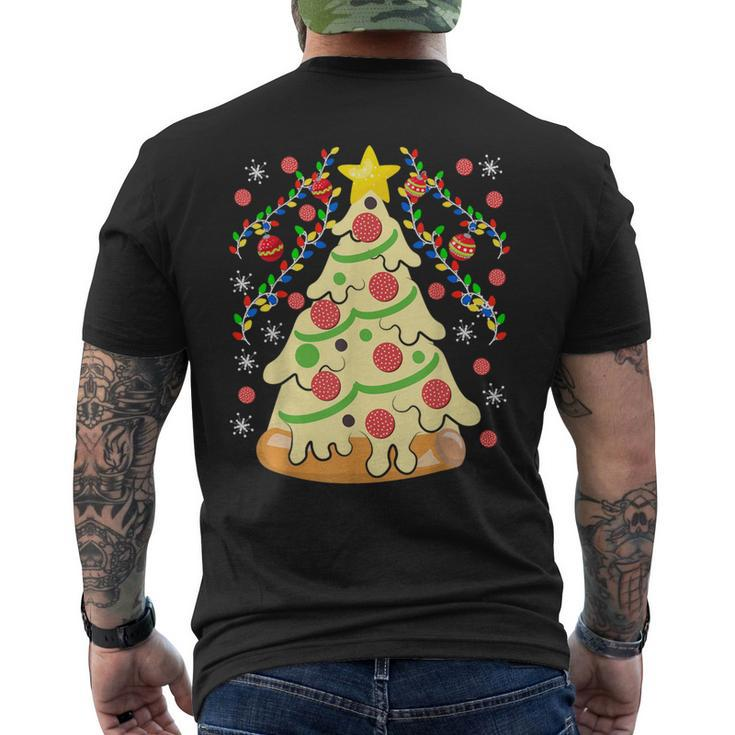 Pizza-Tree Ugly Christmas Sweater Men's T-shirt Back Print
