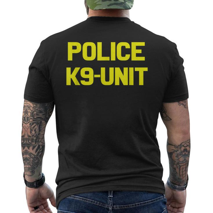 Police K-9 Unit Officer Dog Canine Deputy Police K-9 Handler Men's T-shirt Back Print
