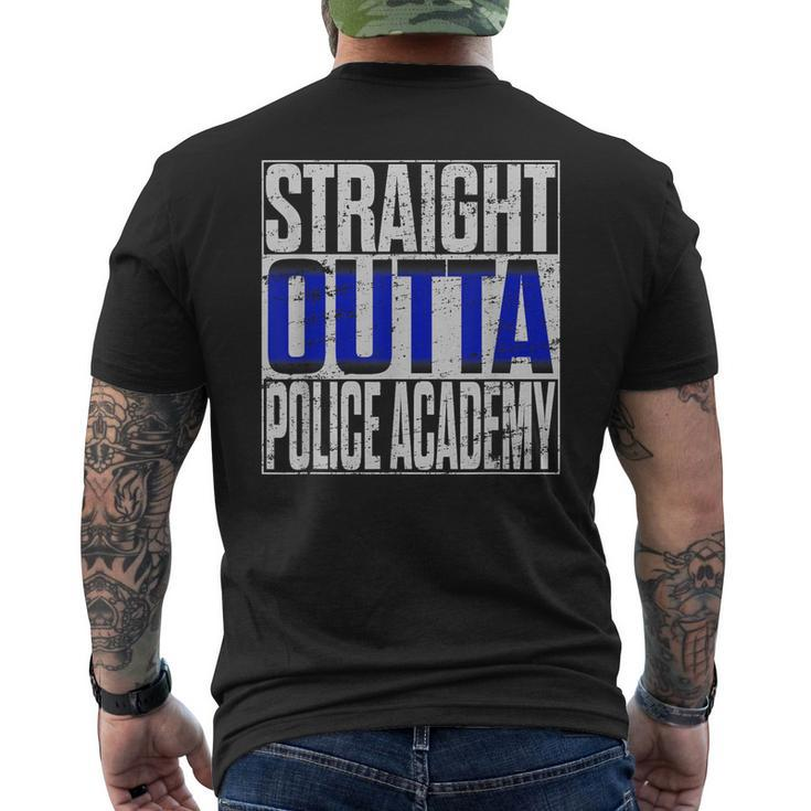 Police Officer Academy Graduation Straight Outta Men's T-shirt Back Print