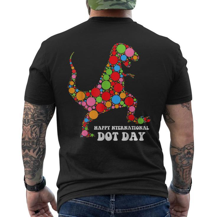 Polka Dot Day T Rex Dinosaur Lover International Dot Day Men's T-shirt Back Print